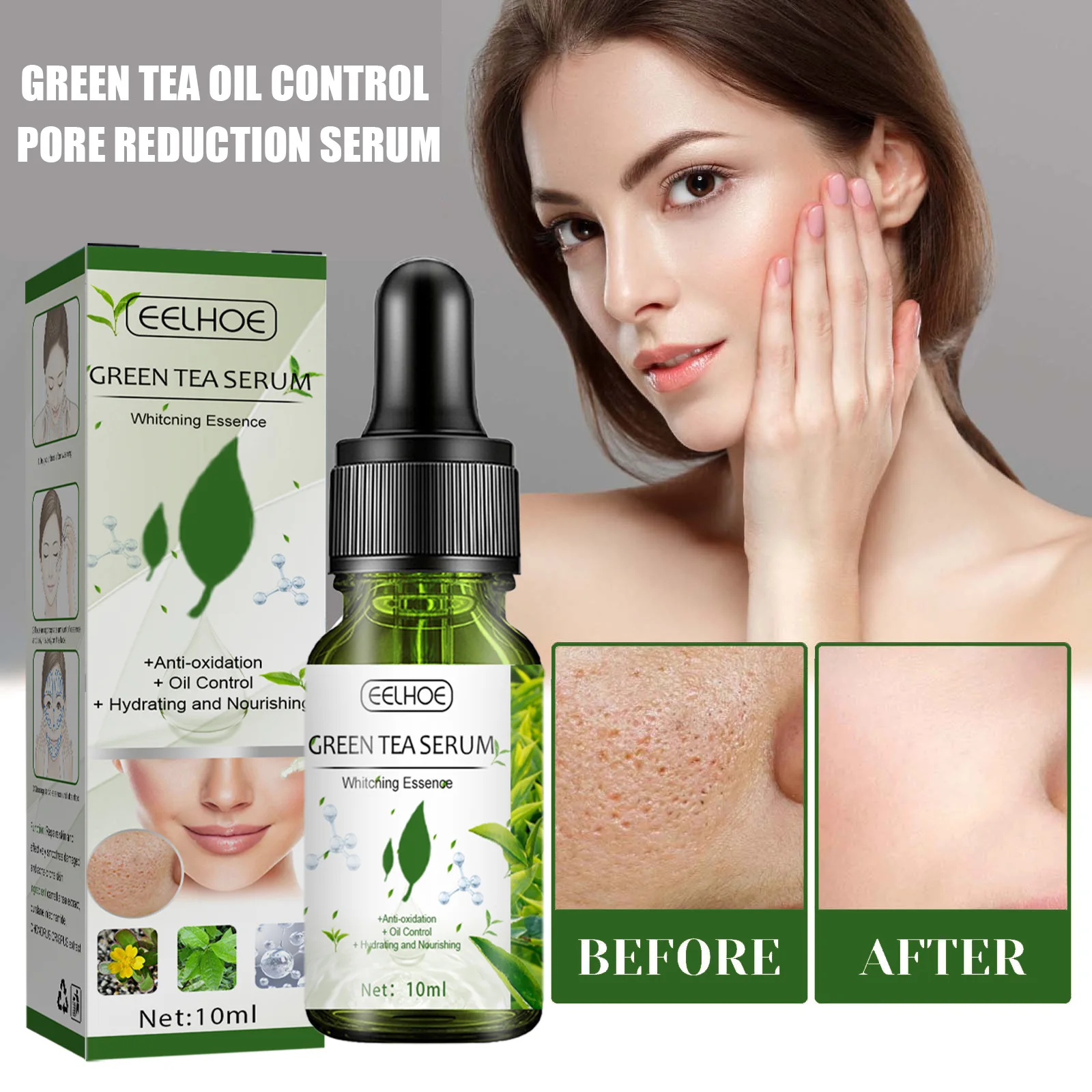 

Facial Serum Whitening Moisturizing Hydrating Shrink Pores Face Essence Anti Wrinkle Skin Care Lifting Firming Repairing 10ml