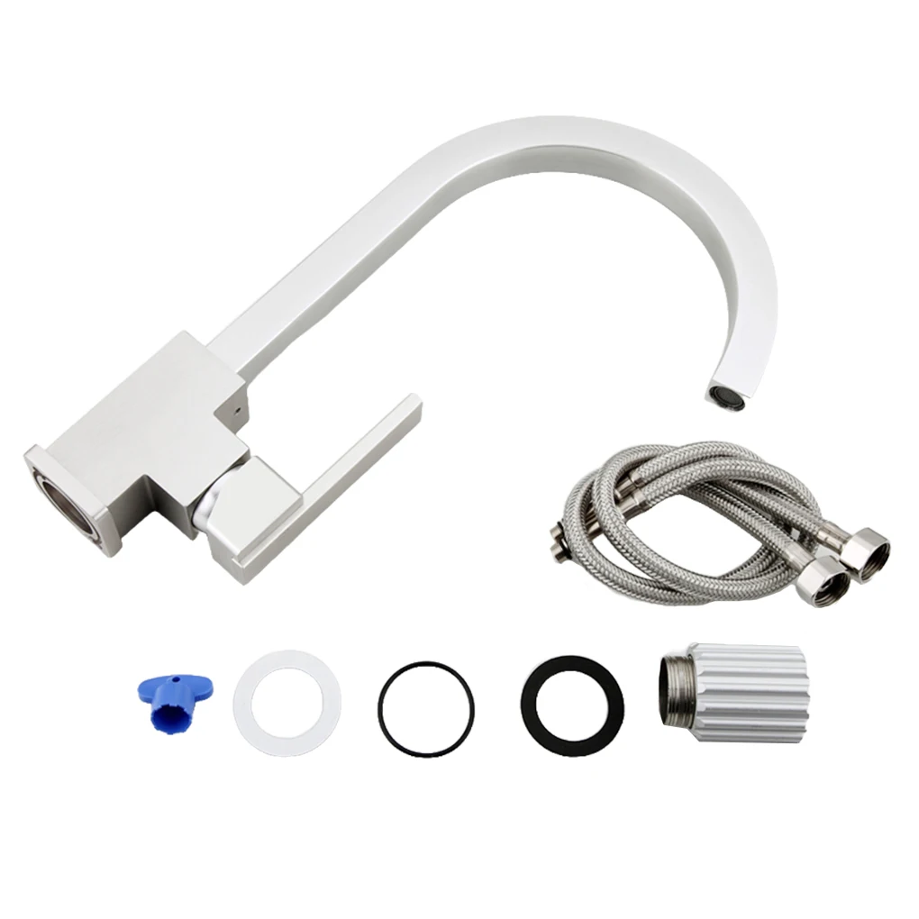 

Sink Faucet Firm Structure Single Handle Simple Style Light-weight Wide Application Handy to Install Kitchen Faucets