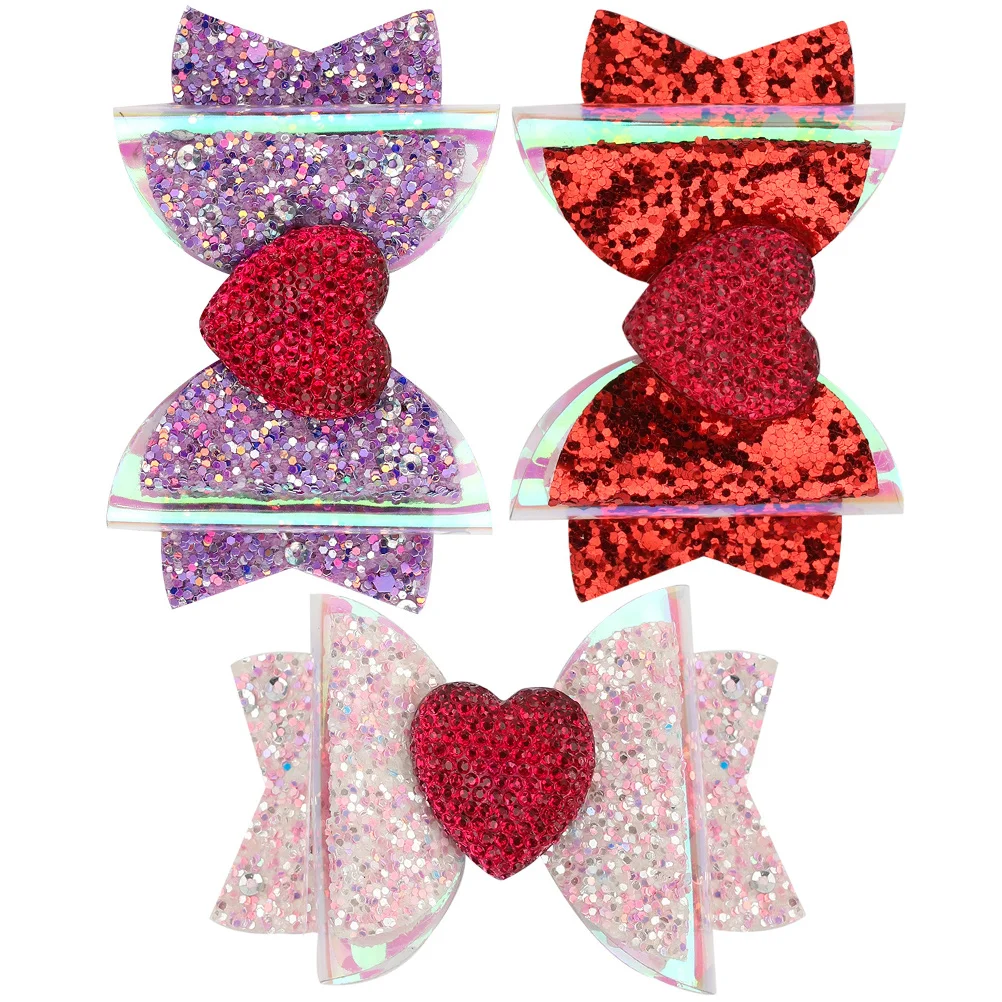 Заколка для волос с бантом заколки бантиками малышей блестки девочек и детей