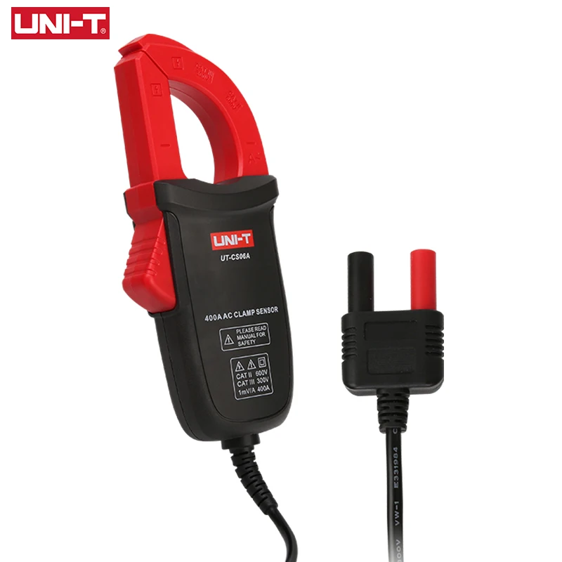 

UNI T 400A AC Current Clamp Sensor UT-CS06A Current Measuring Pliers Ammeter Suitable For UT61E+ UT139C UT196 Multimeters