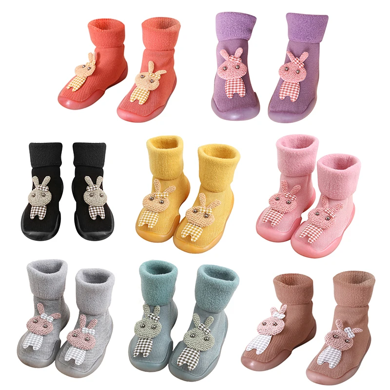 

Baby Girls Cotton Shoes Retro Spring Autumn Toddlers Prewalkers Cotton Shoes Infant Soft Bottom First Walkers Thick Woolen Shoes