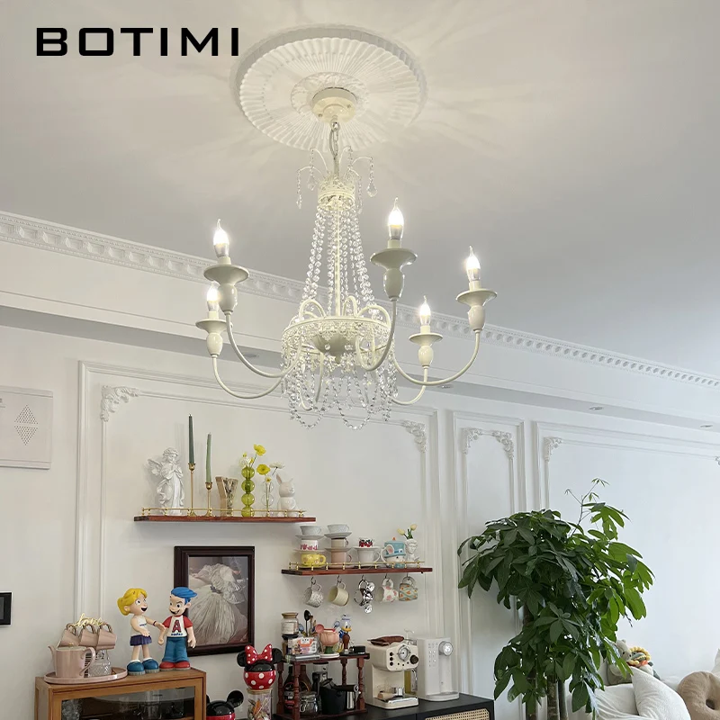 BOTIMI белые свечи люстры для фойе 8 люстра освещение спальни 6 E14 современные