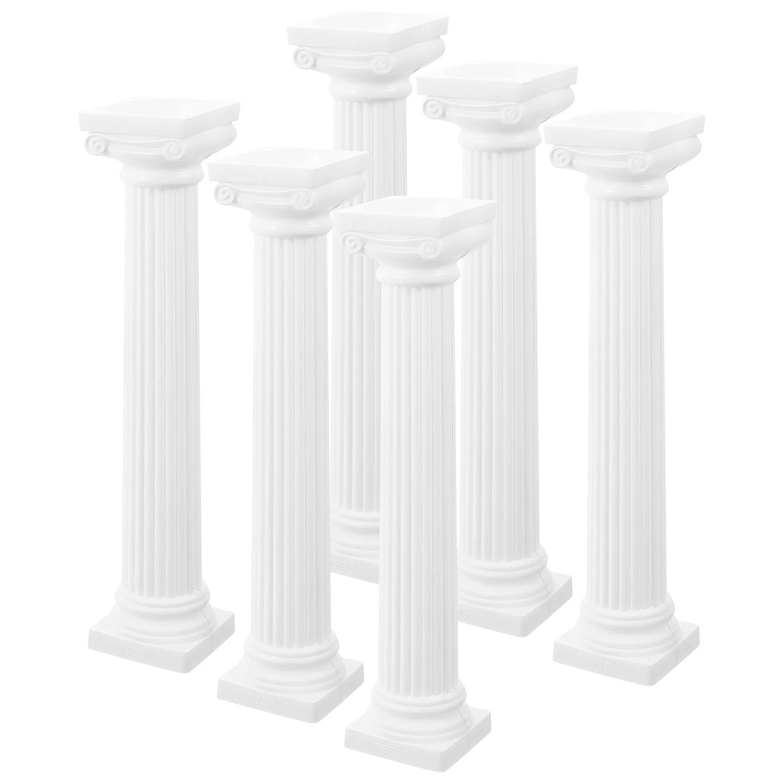 6 Pcs Roman Column Model Pillar Pillars for House Weddings White Decorations