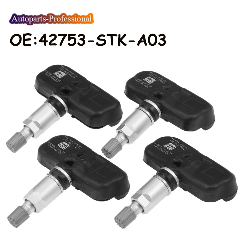 Автозапчасти 42753-STK-A03 42753STKA03, 4 шт./лот, датчик давления в шинах для Acura MDX Honda Pilot 07-15 TPMS, 42753-STK-A02