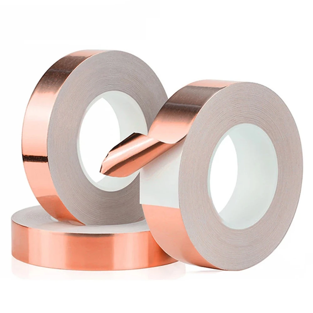 

Copper Foil Tape With Conductive Shielding Tape Single Sided Foil Tape Stain Glass 20/50M Home Appliance DIY Copper Tape