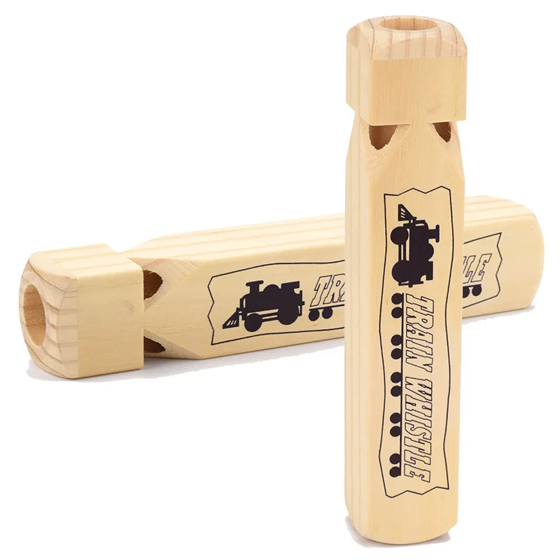 

1PCS Locomotive Sound Warning Steam Wood Steam Train Whistle Toy Wooden Train Whistle