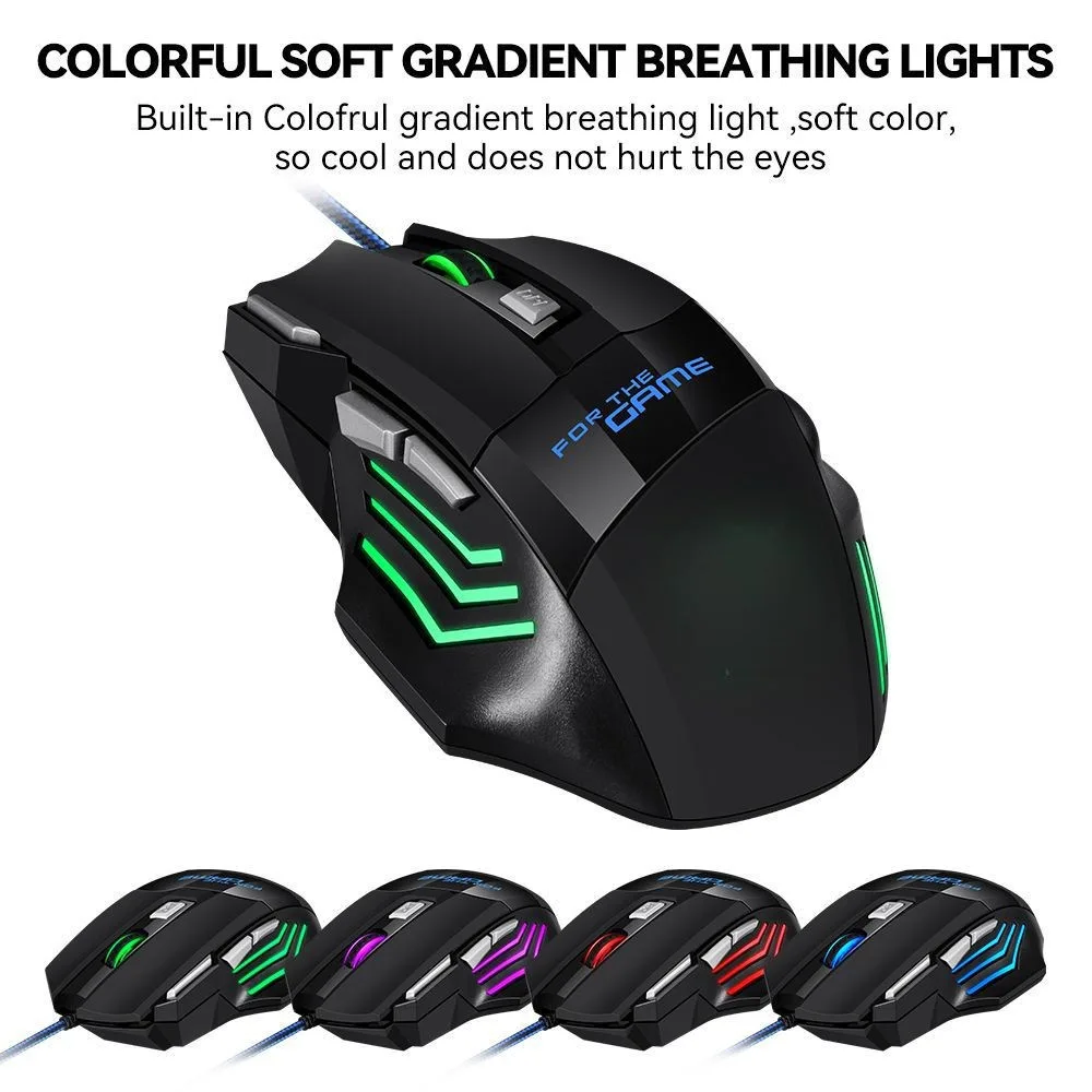 

G6 Mouse Wired Gaming Mouse LED 3500 DPI USB Computer Mouse Gamer RGB Mice X7 Mause With Backlight Cable PC Laptop Mouse