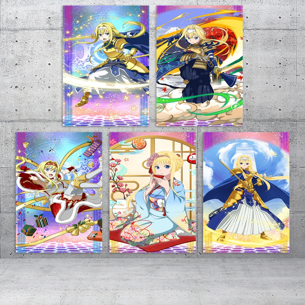 

Home Decoration Alice Canvas Gift Painting Wall Sword Art Online Poster Anime Picture Japanese No Frame For Bedside Background