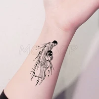 tattoo stickers movie little girl daughter and father embrace tatto waterproof temporary flash tatoo fake tattoos for men women