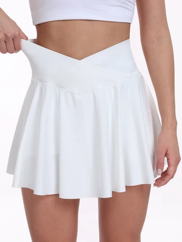 SALSPOR мини-юбка для гольфа, Женская бесшовная теннисная юбка с высокой талией для йоги, одежда для активного отдыха, для бега, для занятий спортом