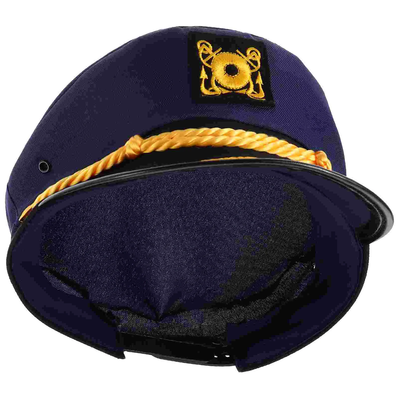 

Yacht Captain Hat Embroidered Sailor Hat Party Hat Cosplay Costume Supply
