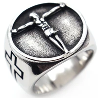 toocnipa new style 2022 mens fashion jewelry silver color cross ring mens stainless steel ring punk style anniversary gifts