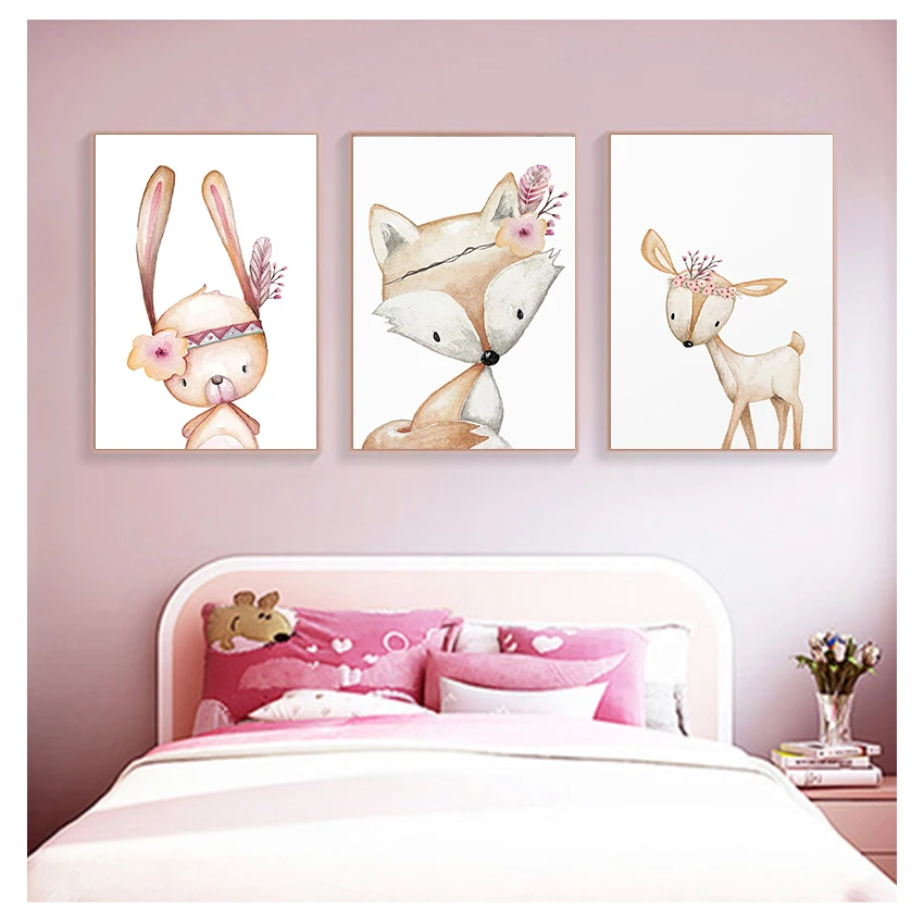 Плакаты и принты с животными настенная живопись на холсте картина для маленьких