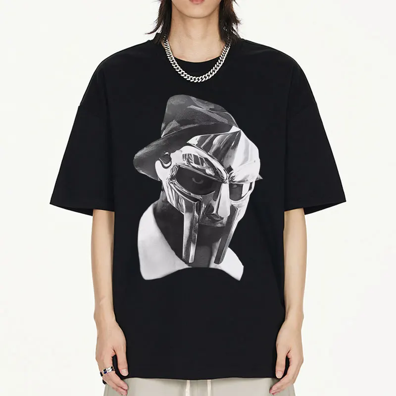 

Singer Mf Doom Madlib Madvillain Graphic Tshirts Tops Male Loose Hip Hop Oversized T Shirt Men Women's Fashion Cotton T-shirts