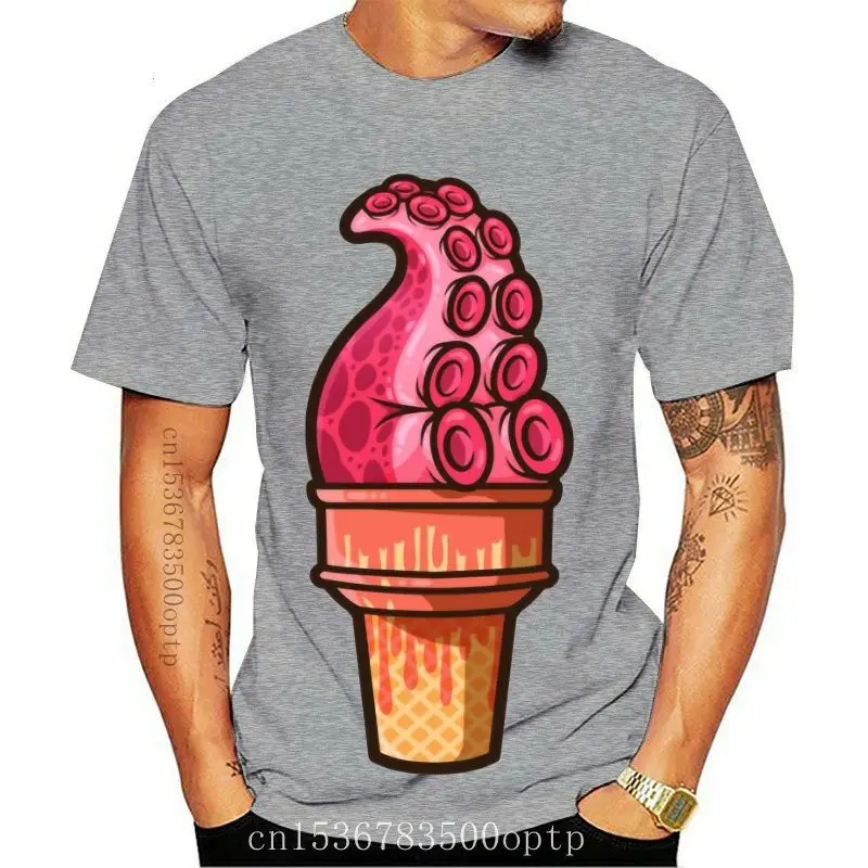 

Camiseta Crazy de pulpo helado para hombre, ropa con estilo, de verano, nueva