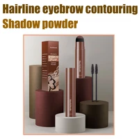 1 pc waterproof dual color eyebrow stamp pen stencil kit shaping brow powder for eyeshadow hairline party makeup beauty