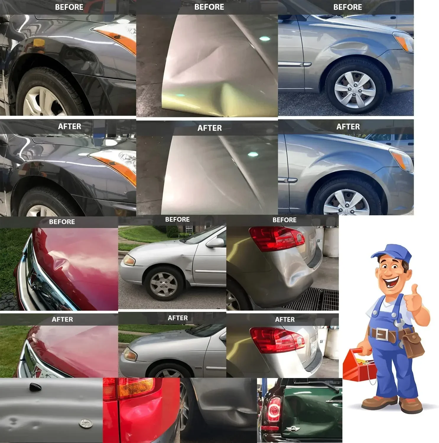 Инструмент для ремонта вмятин автомобиля деталь кузова набор удаления без