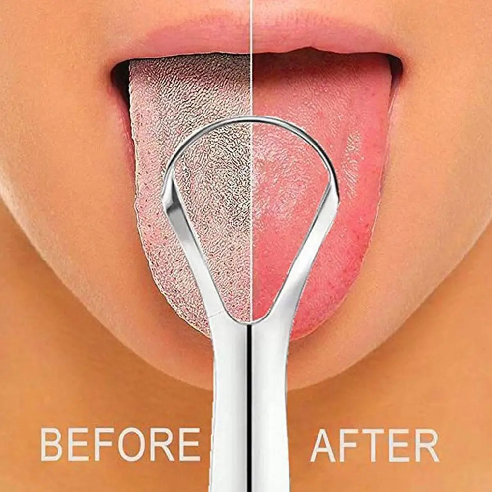 

Hot Sale Stainless Steel Tongue Scraper Metal Cleaner Fresh Brush Care Oral Breath Reusable Eco-friendly & D3Y2