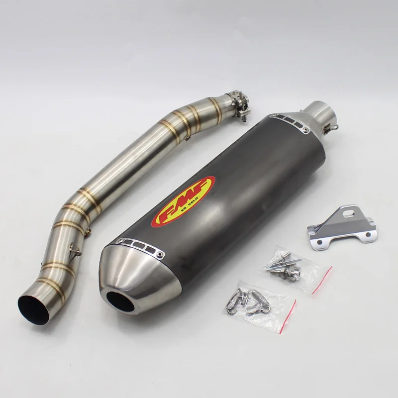 

DRZ400 Exhaust Pipe System Slip-On FMF Motorbike Mid Link Tube with 51mm Muffler Escape Moto for Suzuki DR-Z400 DR Z400 DRZ 400