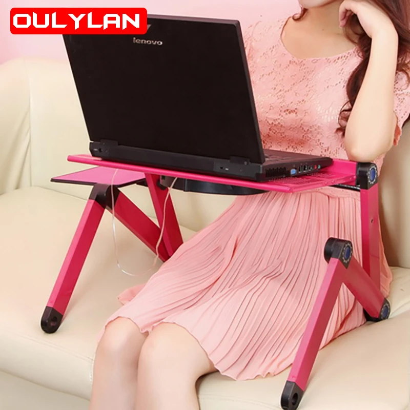 

Notebook Desks Holder TV Bed PC Lapdesk Laptop Desk Stand Adjustable Foldable Computer Table Stand With Mouse Pad for Bed Sofa