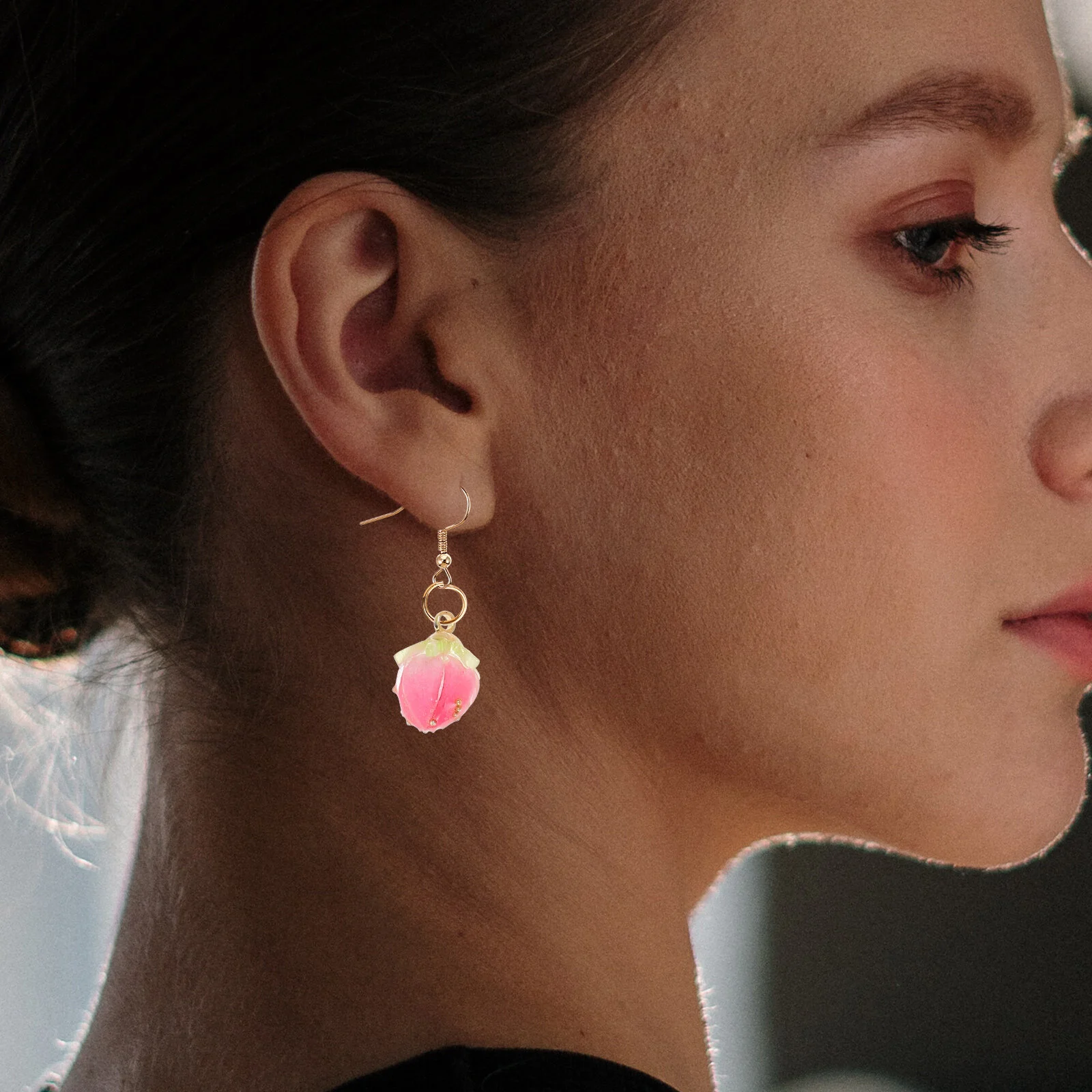 18 Pcs Acrylic Handmade Material Flower Drop Earrings Decors Crafts Decoration Charm Accessories Ornaments