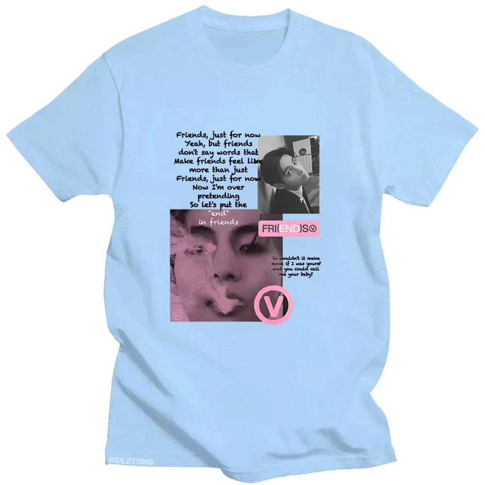 Футболки Kpop Taehyung Fri(end)s летняя хлопковая футболка с коротким рукавом женская и