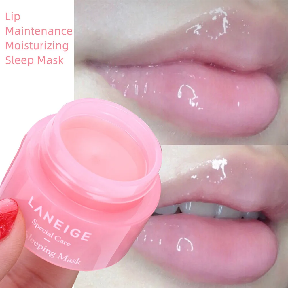 

Lip Care Sleep Mask Night Sleep Maintenance New 3g Moisturizing Lip Gloss South Korea Pink Lip bleach cream Nourishing Lip Care