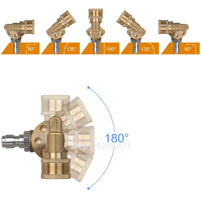 Поворотный соединитель 1/4 дюйма Регулируемый адаптер с 5 насадками-распылителями