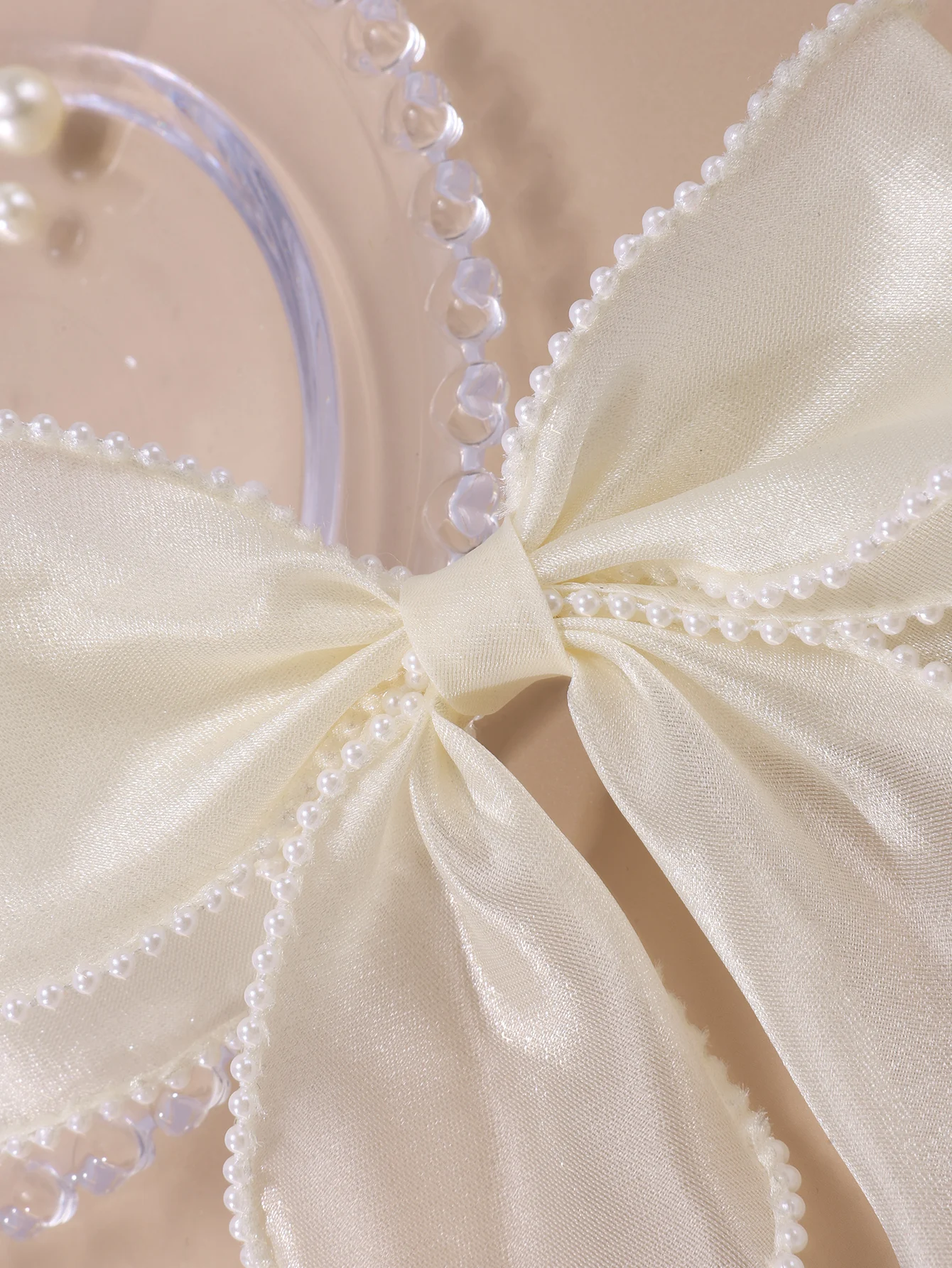 Заколки для волос с жемчужинами и бантом 1 шт.