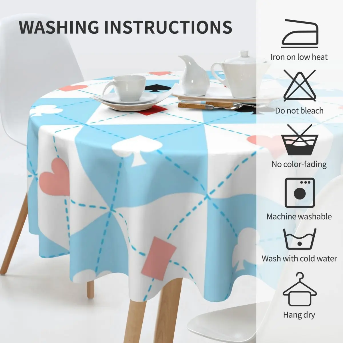 Женская скатерть в синюю и белую клетку свадебная из полиэстера современная