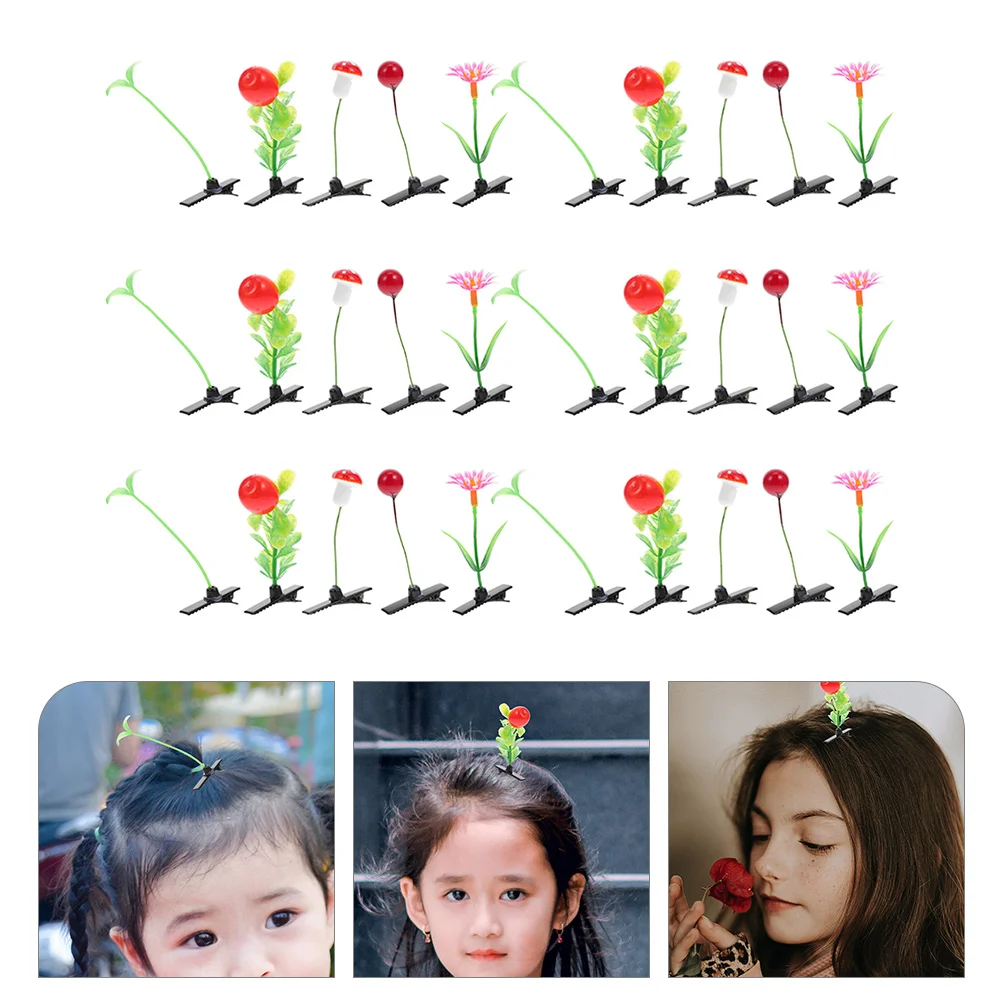 

30pcs Simulation Flower Hair Clips Lovely Hairpins Girls Headdress