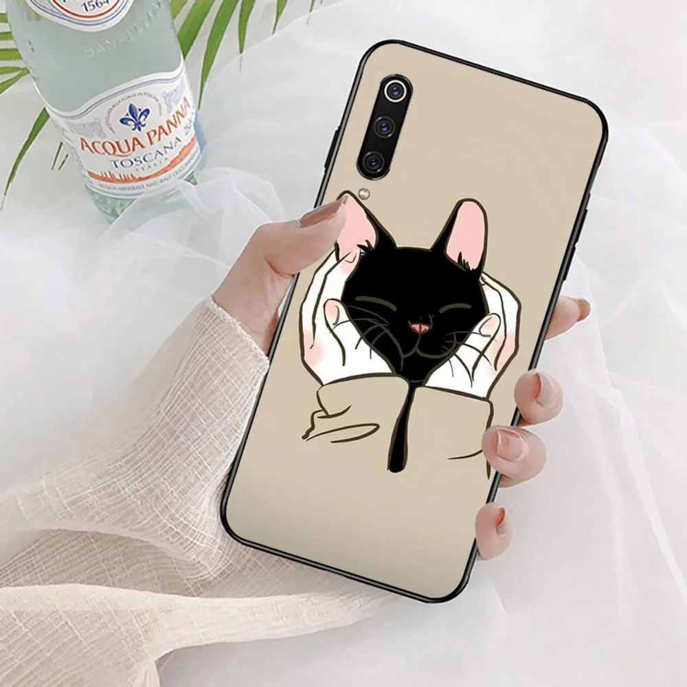 z kreskówkową kotem etui na telefon do Xiaomi Mi 5X 8 9 10 11 12 lite pro 10T PocoX3pro PocoM3 Note