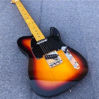 sunburst color st 6 string electric guitar basswood body maple neck free shipping for professional