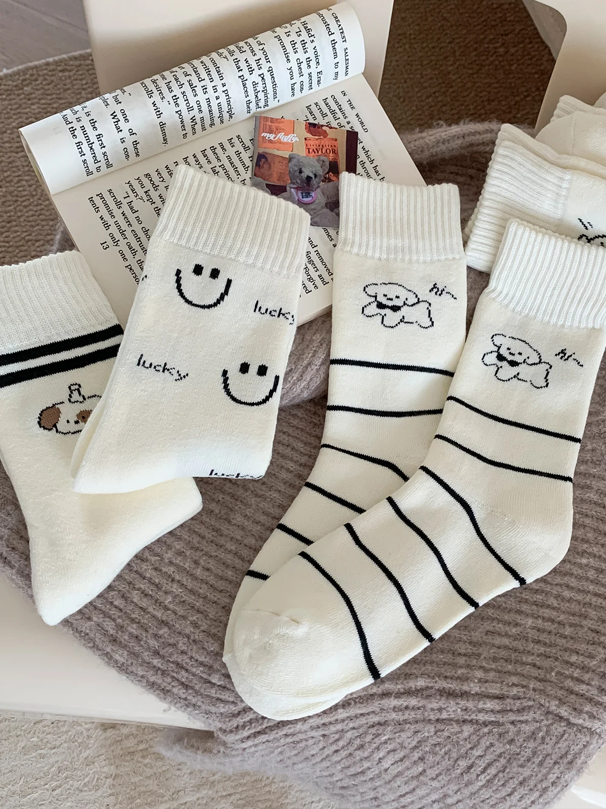 Теплые носки Materni домашние махровые для сна носки-полотенца зимние утолщенные