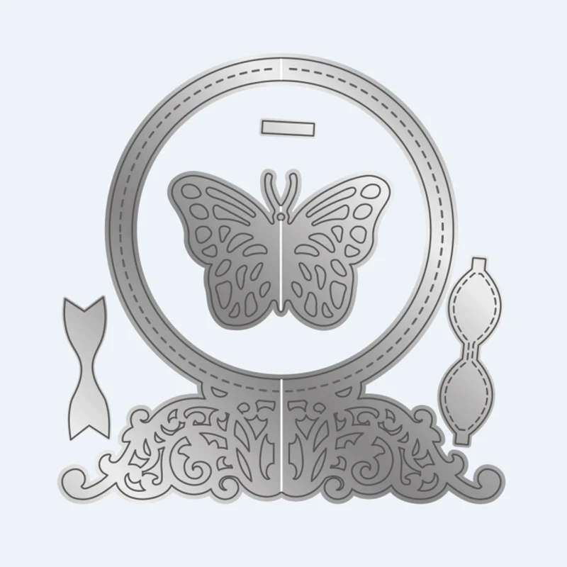 

Металлические режущие штампы Panalisacraft в виде бабочки, декоративные тисненые бумажные открытки для творчества