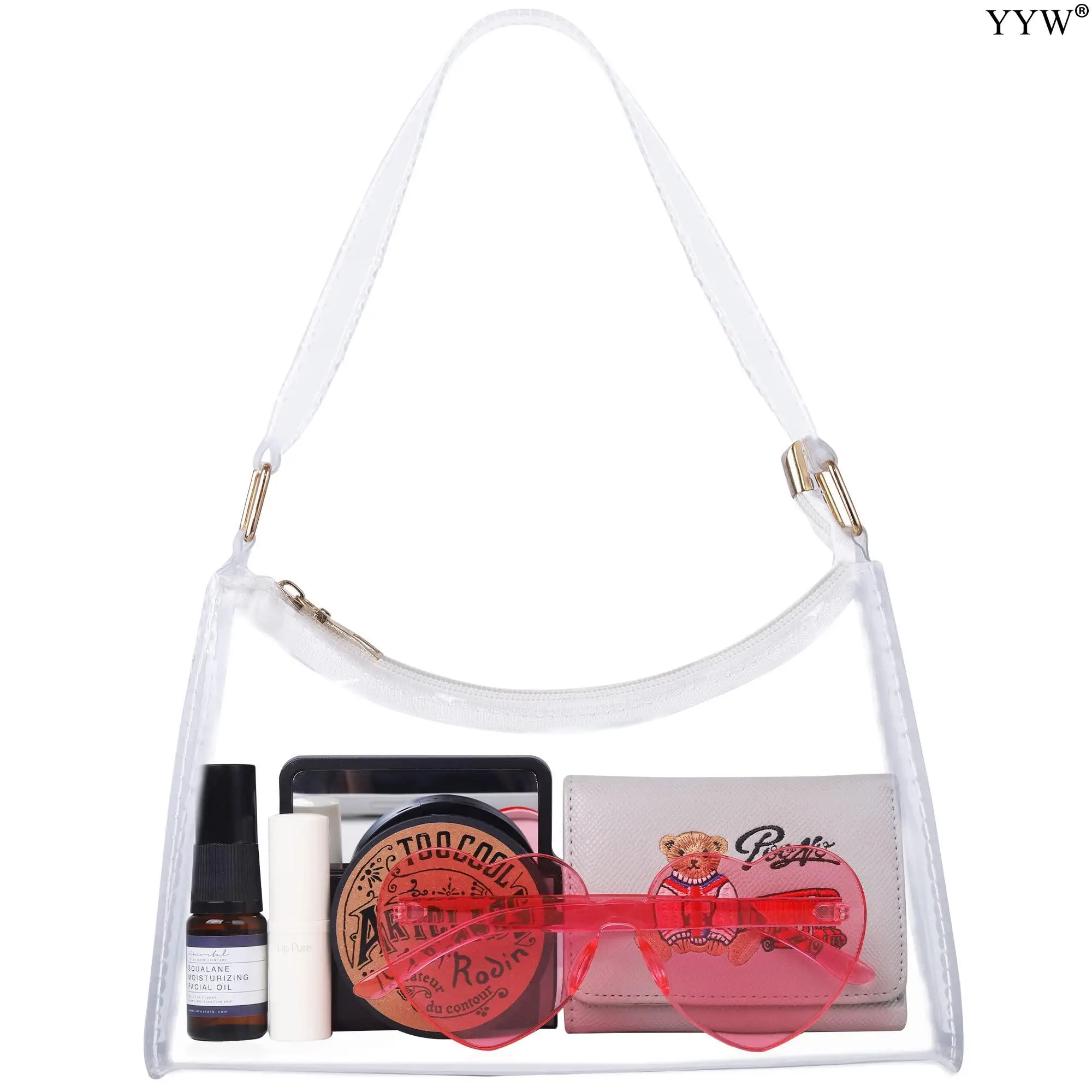 

Fashion Jelly Bag Clutch Bag For Women Transparent Shoulder Bag Crossbody Women Clutch Bag Party Purse Bolsa Feminina Clear Bag