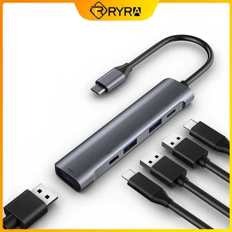 

RYRA Type-c To 60W PD Charging DP Data Transmission USB3.0 Five-in-one Aluminum Alloy Docking Station USB Extender