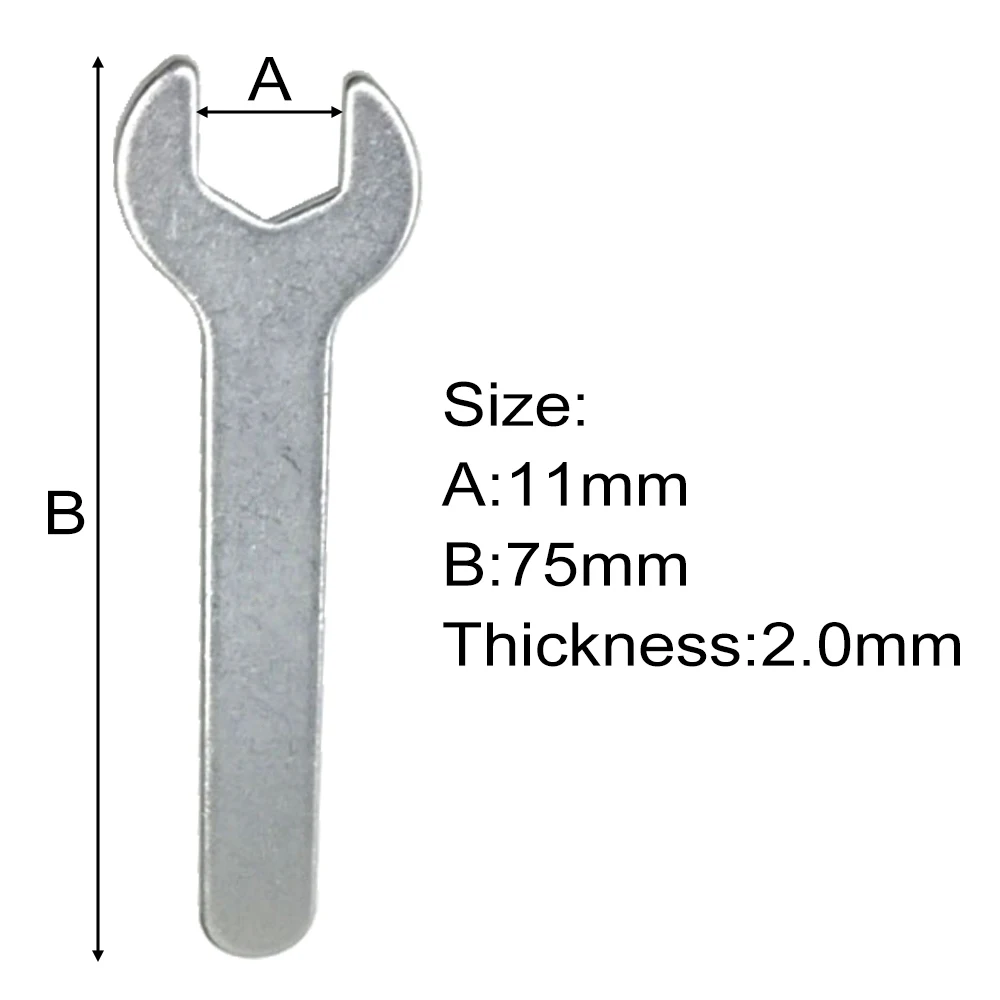

11mm 11*75*2.0mm Metal Open Ended Spanner Wrench Simple Disposable Repair Tools For Cycling Bicycle Motor Bike Toy 130pcs/lot