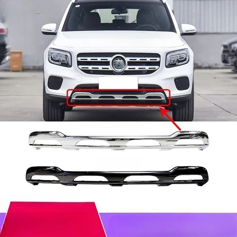 A2478855801 Спойлер на передний бампер, диффузор, хромированная накладка для Mercedes Benz GLB X247 W247 250 4MATIC Edition, хромированный стиль