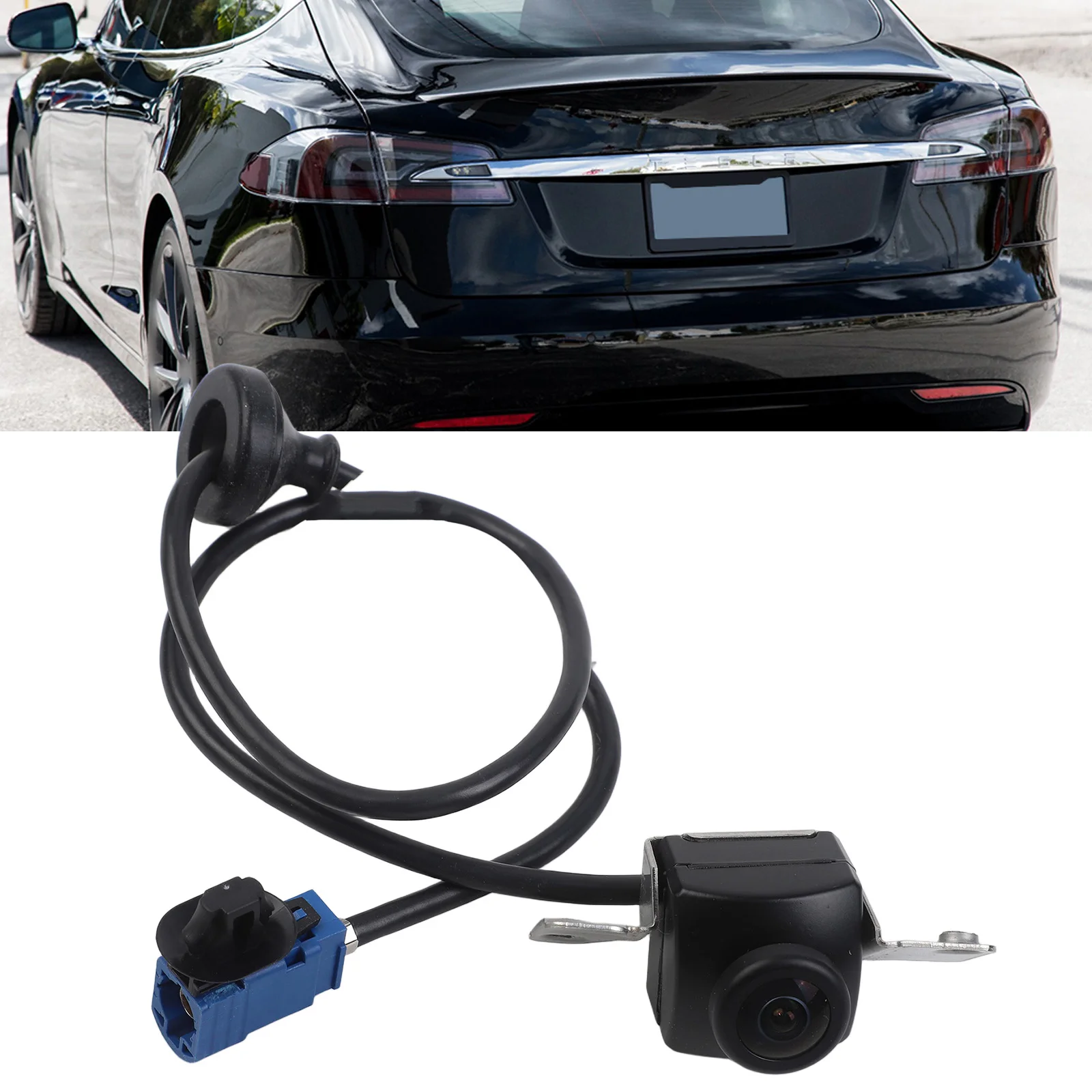 Камера заднего вида для Tesla Model SX 2017-2023, OEM 1061269-00-C, простая установка, помощь при парковке, черный корпус из ABS-пластика (art.: 3920d839cd889) - 3920d839cd889