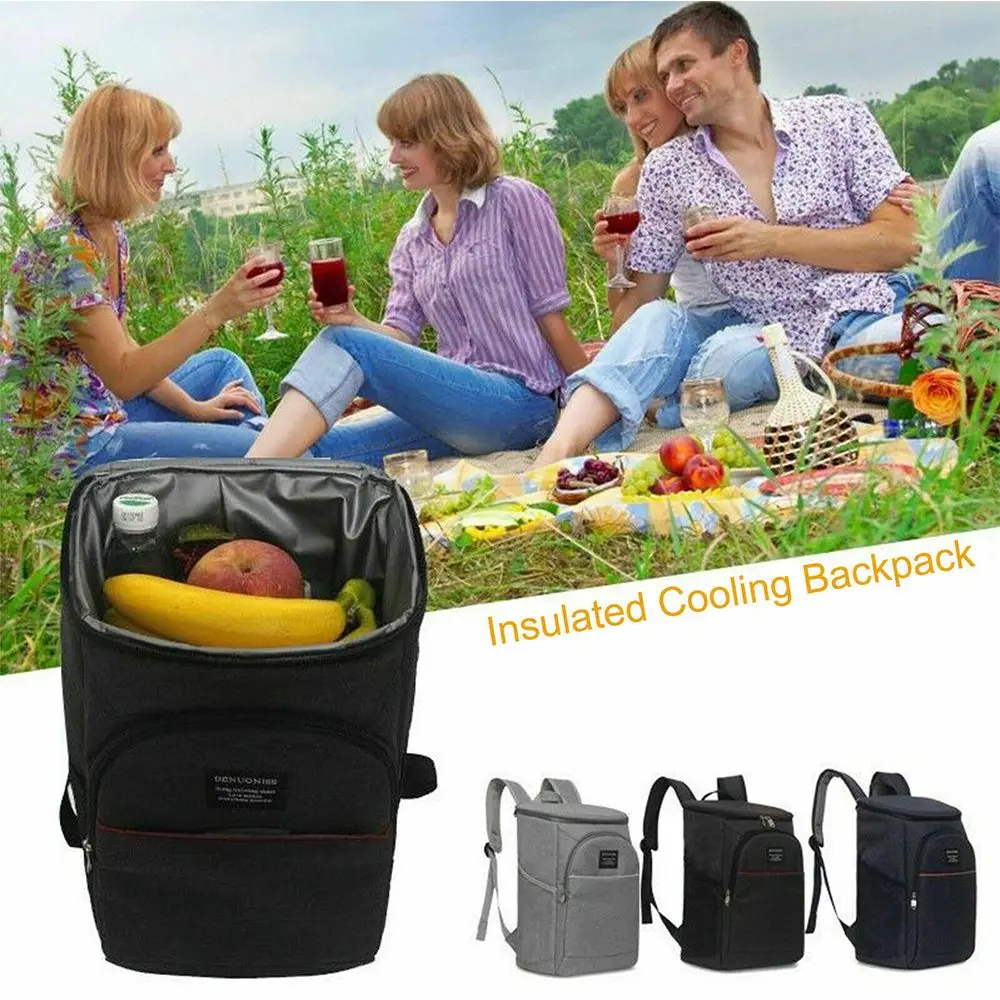 

20L Insulated Keep Warm Waterproof Thickened Lunch Bags Ice Picnic Bag Cooler Bag Thermal Backpack