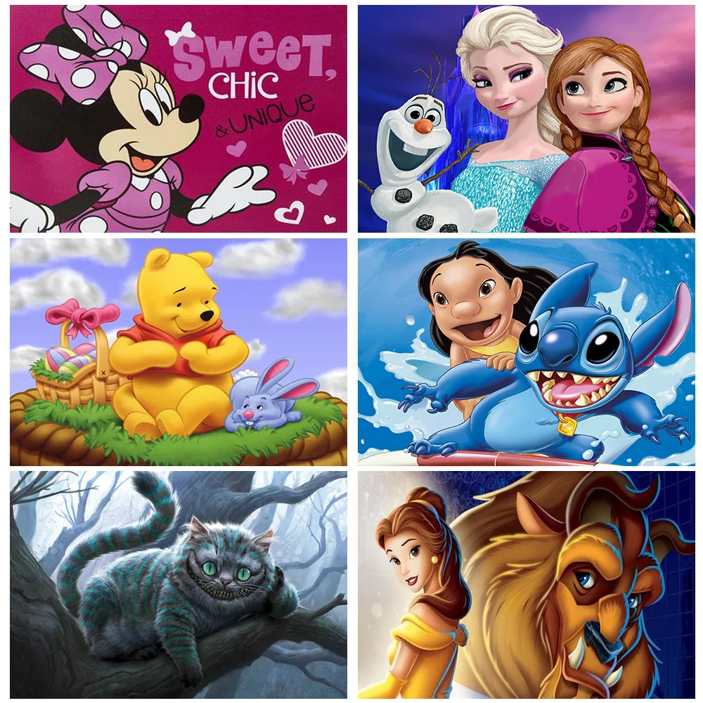 

DIY 5D Diamond Painting Embroidery Cartoon Disney Frozen Ice Princess Cross Stitch Full Drill Mosaic Hobby Home Decor