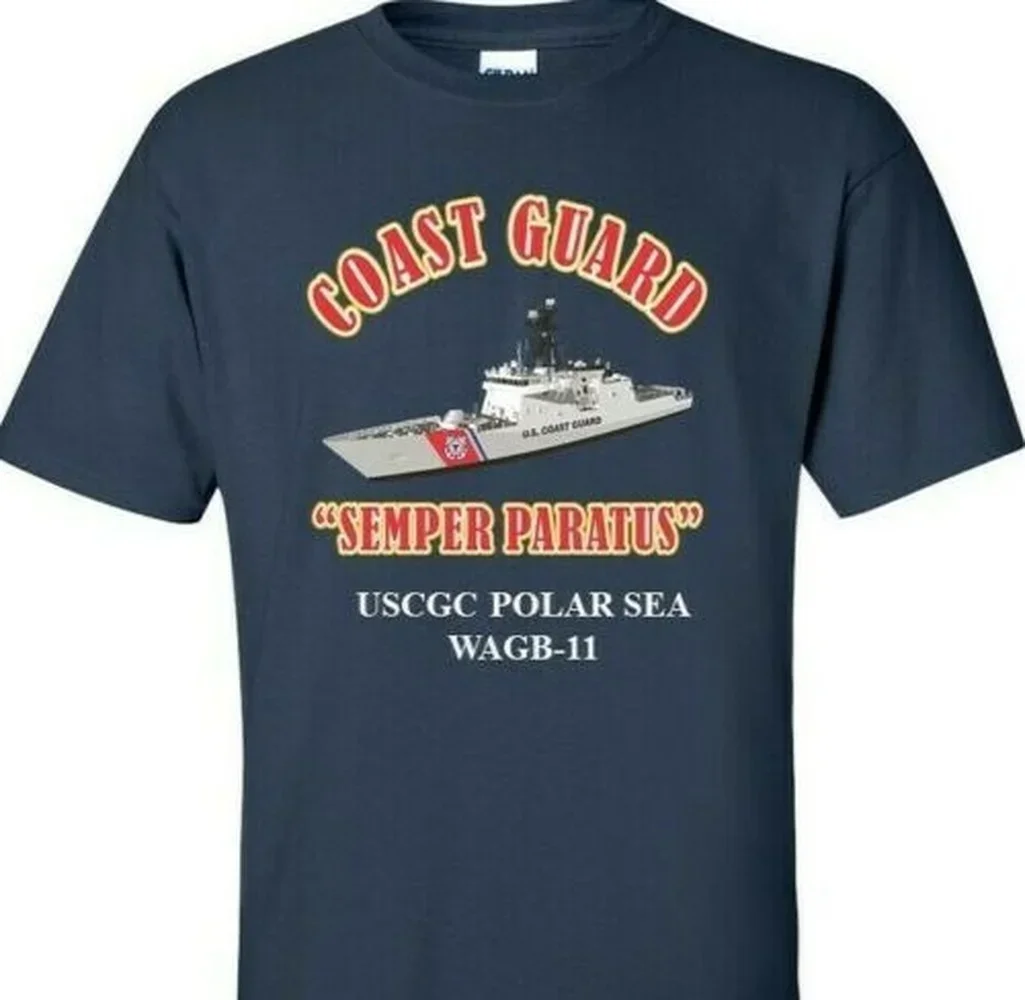 USCGC Футболка Polar Sea WAGB-11 Icebreaker 100% хлопок с круглым вырезом летняя повседневная