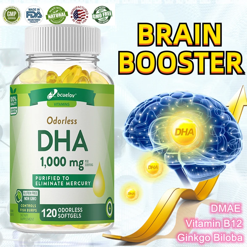 Bcuelov IQ Brain Booster Improves Memory Enhances Concentration Advanced Nootropic Neuroenergy Booster Supplement Capsules