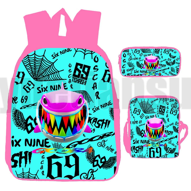 3D 6ix9ine Album GOOBA Bag Softback Schoolbags Rapper Tekashi 69 Backpack Anime  Pink 12/16 Inch Bookbag Back To School