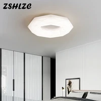 modern round led chandelier lights for living room bedroom kitchen study white luminarias home decor lighting fixtures ac90 260v