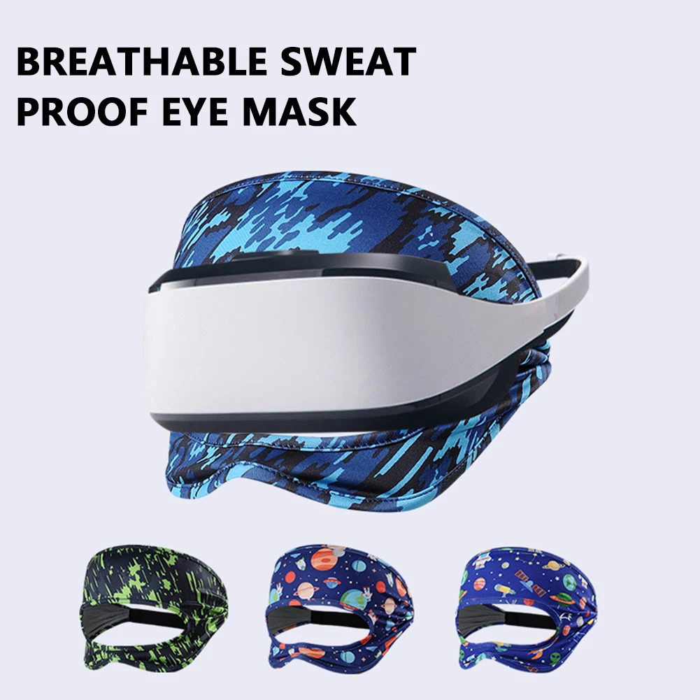 

3D Digital Printing Soft VR Glasses Eye Mask Face Cover Elastic Adjustable Breathable Sweat Band for Oculus Quest 2 Virtual Real