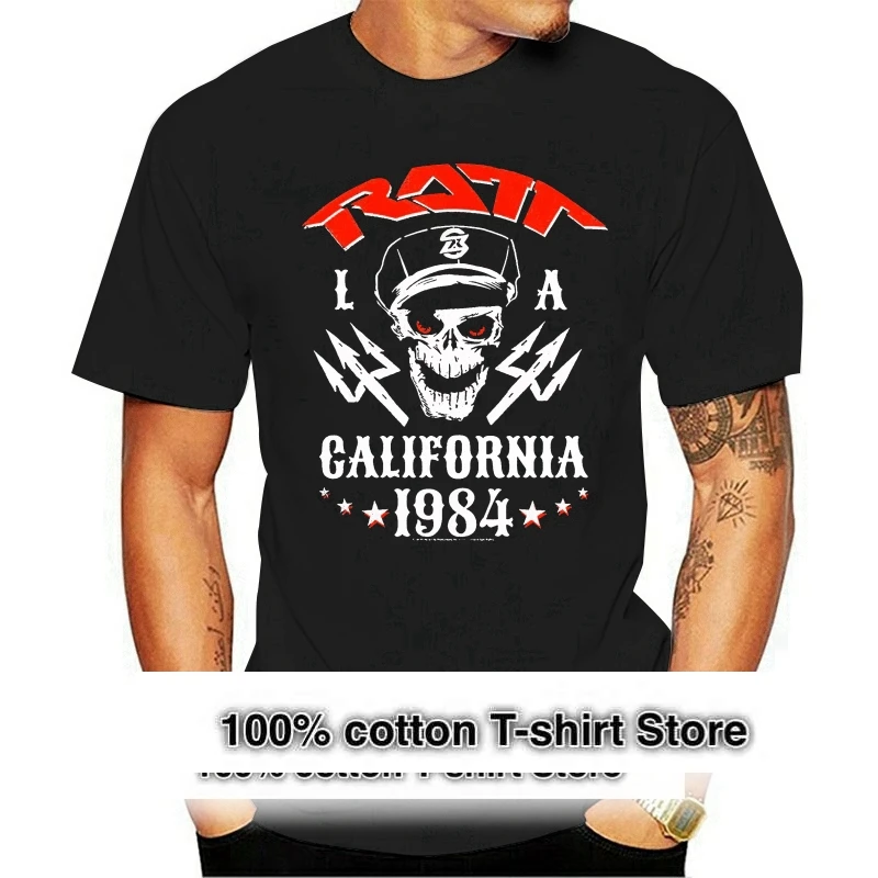 

Ratt Rock Band La California 1984 Concert Tour Art Men'S T Shirt Album Merch Unisex Funny Tops Tee Shirt