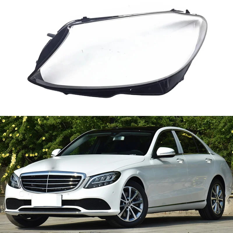 

For Mercedes Benz Class C W205 19-20 Headlight Cover Transparent Headlamp Lamp Shell Lens Replace Original Lampshade Plexiglass