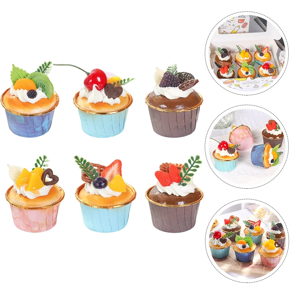 

Cakeartificial Fake Simulation Model Dessert Cupcake Cupcakes Realistic Cakes Props Faux Toy Toys Models Display Decor